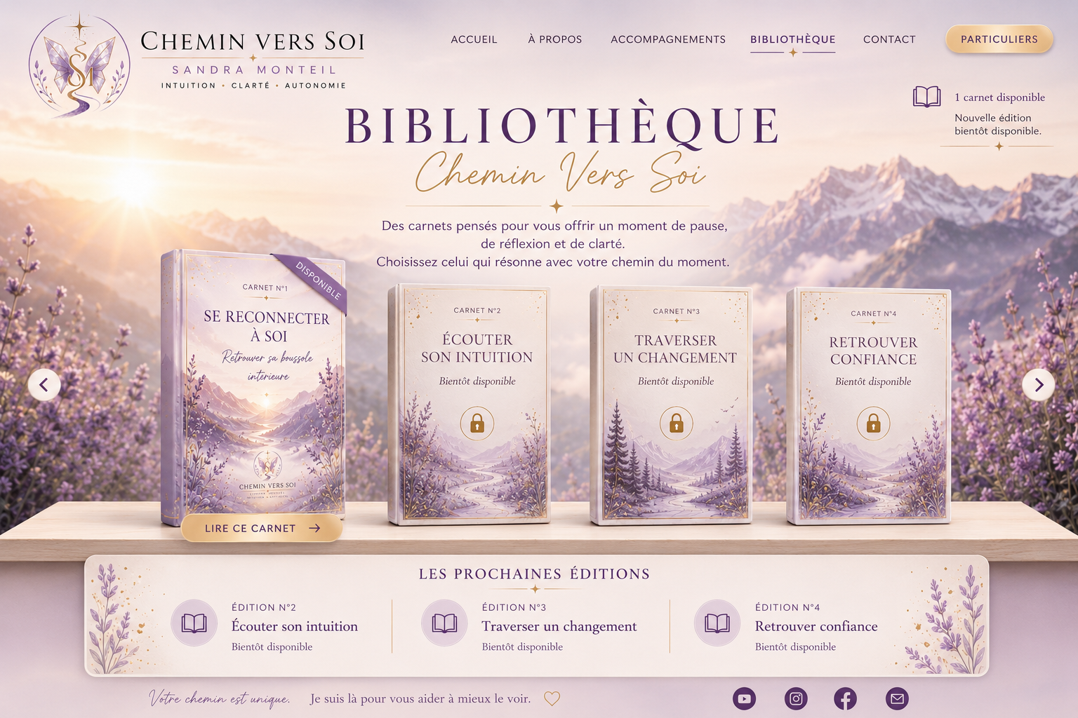 Bibliothèque Chemin Vers Soi, Carnets de Route